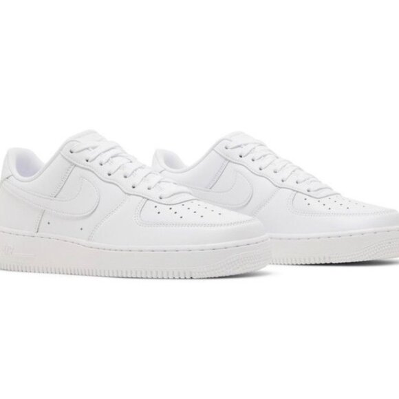 Nike Air Force 1 07' Fresh Triple White Leather Mens Basketball Shoes DM0211 100 - Picture 5 of 9